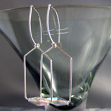 Sterling Silver House Earring Hoops