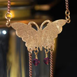 Butterfly Necklace & Amethyst Swarovski Crystal