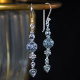 Classic Sterling Silver Heart Royal Earrings